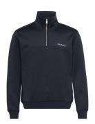 Ballier Track Half-Zip Sweatshirt Navy Les Deux