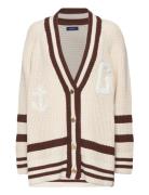 Over D Gant Varsity Cardigan Cream GANT