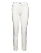 White Cropped Slim Jeans White GANT