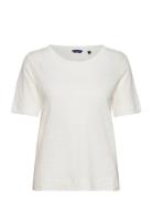 D2. Linen Ss T-Shirt White GANT