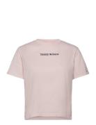 Tjw Cls Serif Linear Tee Pink Tommy Jeans