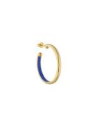 Rainbow Hoop 4Mm Gold Plated Blue Design Letters