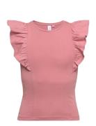 Vmlola Sl Ruffle Top Jrs Girl Pink Vero Moda Girl