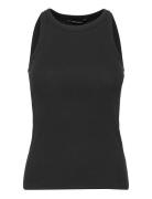 Katybb Rib Tank Top Black Bruuns Bazaar