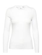 Slfdianna Ls O-Neck Top White Selected Femme