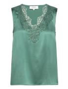 Silk Top Green Rosemunde