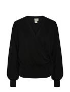 Yasassi Ls Wrap Knit Cardigan S. Noos Black YAS