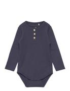 Body Ls Rib Navy En Fant