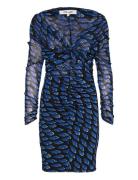 Dvf Ganesa Mini Dress Blue Diane Von Furstenberg