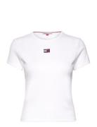 Tjw Bby Xs Badge Rib Tee White Tommy Jeans