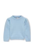 Kmglesly L/S Puff Pullover Cp Knt Blue Kids Only