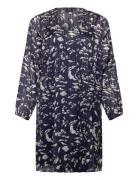 Mlucy, L/S, Abk Dress Navy Zizzi