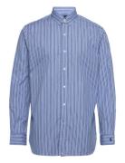 Custom Fit Striped Tab Collar Shirt Blue Polo Ralph Lauren