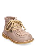 Boots - Flat - With Laces Pink ANGULUS