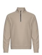 Esaxe Ls T-Neck Half Zipper M Beige Enkel Studio