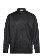 Jacquard Boxy Shirt Black HAN Kjøbenhavn