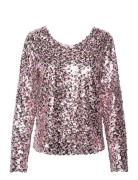 Sequin Blouse Pink A-View
