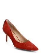 Lanette Suede Pump Red Lauren Ralph Lauren