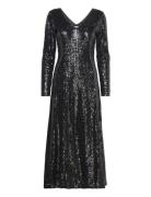 Slfalaia Ls Midi Sequins Dress B Black Selected Femme