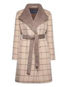 Fran Wool Ls Belted Coat Beige French Connection