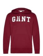 Gant Logo Sweat Hoodie Burgundy GANT
