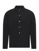 Onsasher Reg Pleated Ls Shirt Black ONLY & SONS