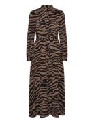 Vmshilah Naja Ls Long Shirt Dress Wvn Ga Brown Vero Moda