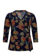 Floral Stretch Jersey Top Patterned Lauren Women