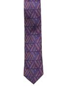Malik Navy Burgundy Blue Silk Tie Purple AN IVY