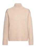 Wool Blend Mock-Nk Sweater Beige Tommy Hilfiger