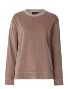 Martha Organic Cotton Velour Sweatshirt Brown Lexington Clothing