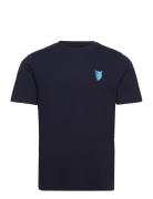 Regular Owl Chest Embroidery T-Shir Navy Knowledge Cotton Apparel