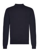 Slhdane Ls Knit Structure Crew Neck Noos Navy Selected Homme
