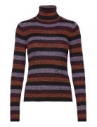 Sprayed Merino Rib Knit Patterned Ganni