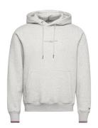 Tommy Logo Tipped Hoody Grey Tommy Hilfiger