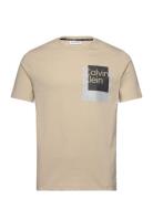 Overlay Box Logo T-Shirt Beige Calvin Klein