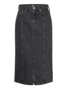 Claire Hgh Midi Skirt Ah7185 Black Tommy Jeans