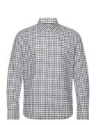 Gingham Check Cotton Shirt Grey Mango