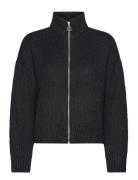 Vmyoko Ls Highneck Zip Cardigan Ga Boo Black Vero Moda