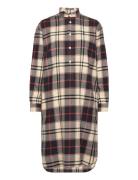 Plaid Cotton Twill Shirtdress Beige Polo Ralph Lauren