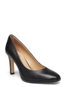 Camila Burnished Leather Pump Black Lauren Ralph Lauren