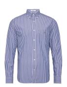 Reg Classic Poplin Stripe Shirt Blue GANT