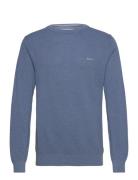 Cotton Pique C-Neck Blue GANT