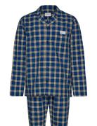 Check Pajama Set Shirt And Pants Navy GANT