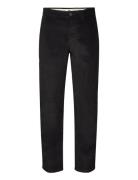 Slh196-Straight Miles Cord Pants W Noos Black Selected Homme