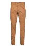 Luca Slim Twill Chino Pants - Gots/ Brown Knowledge Cotton Apparel