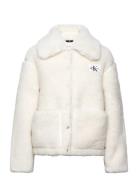Short Sherpa Jacket White Calvin Klein Jeans