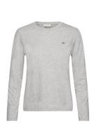 Reg Shield Ls T-Shirt Grey GANT