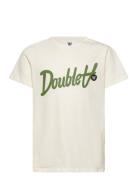 Ola Junior Script & Badge T-Shirt Cream Wood Wood