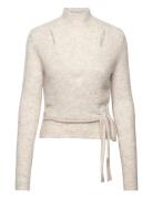 Brookline Knit Wrap T-Neck Beige Second Female